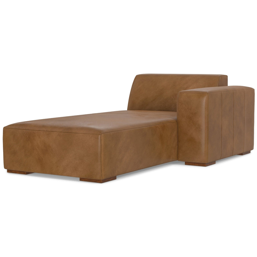 Rex Right Chaise Module in Genuine Leather Image 1