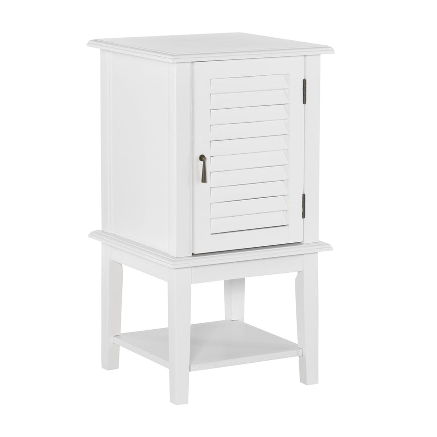 Hatteras White Wooden End Table Image 1
