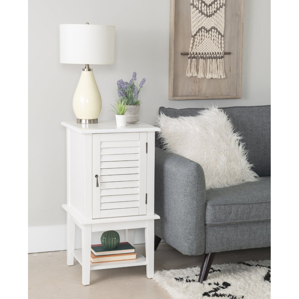Hatteras White Wooden End Table Image 2