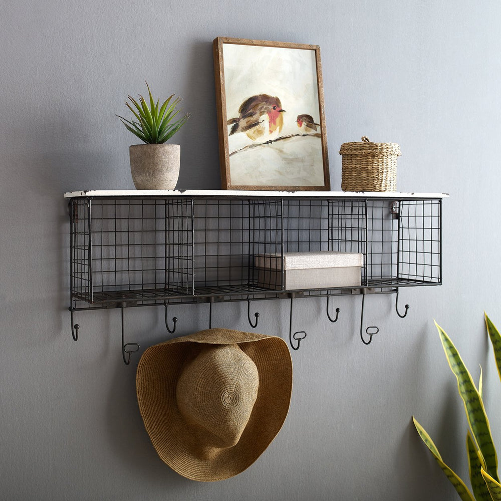 Four Steel/Wood Top Wall Shelf Image 2