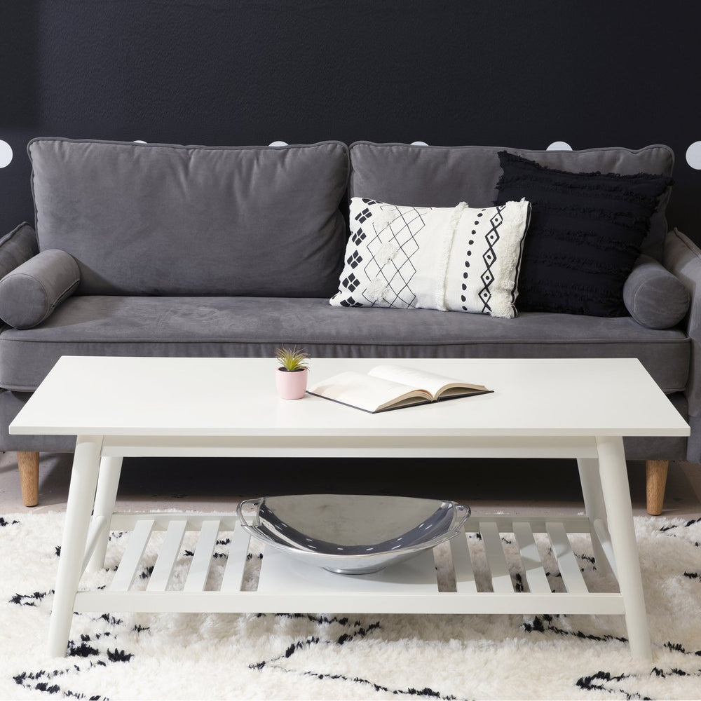 Charlotte White Wooden Coffee Table Image 2