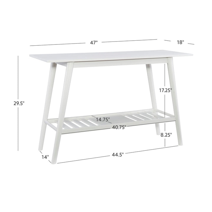 Charlotte White Wooden Console Table Image 3