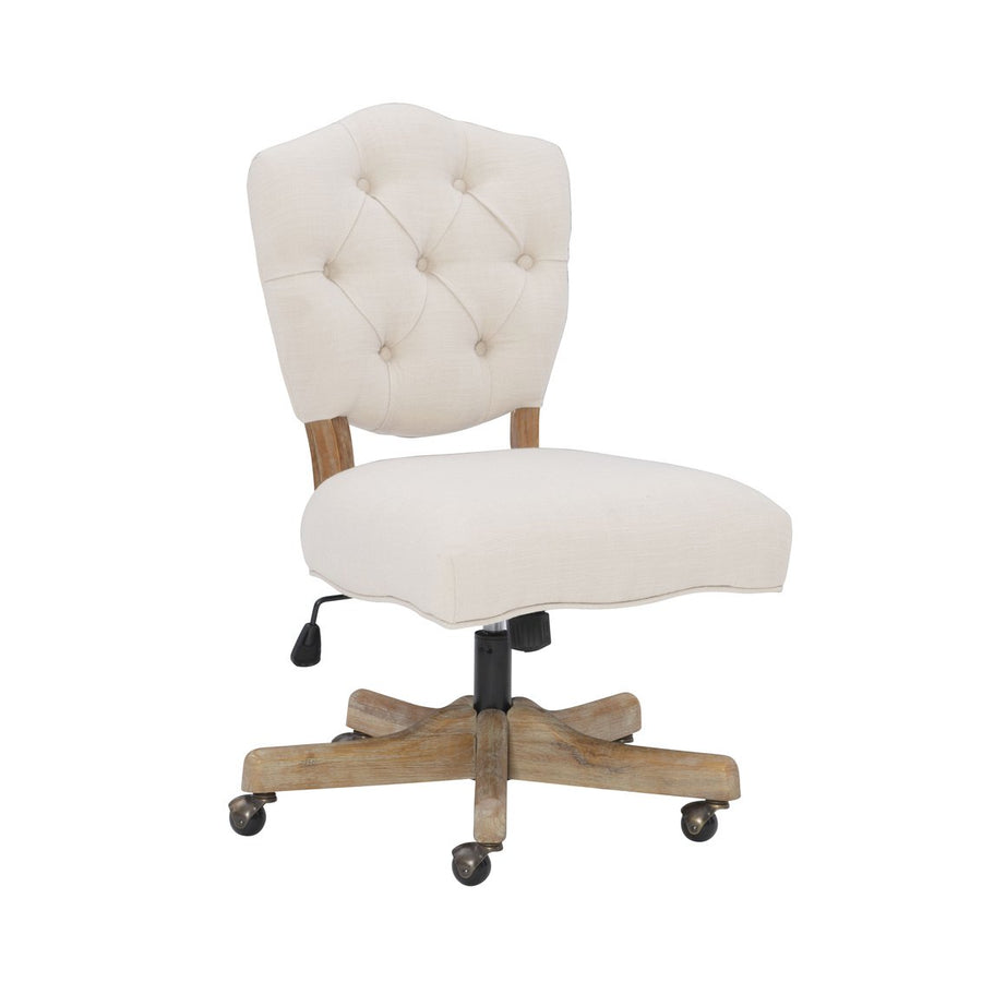 Kelsey Beige Upholstered Office Chair Image 1