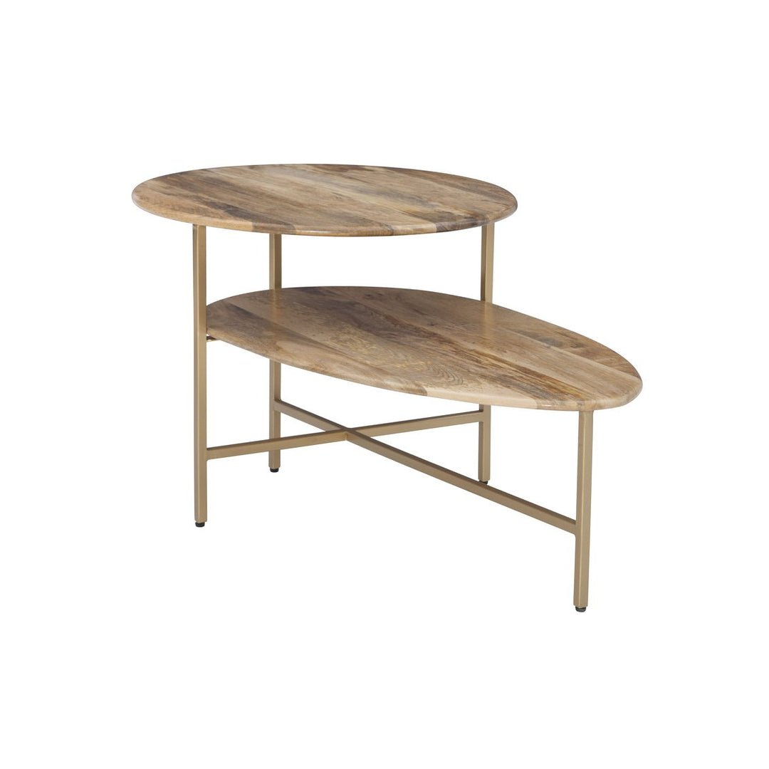 Tavin Mango Wood/Iron Two Tiered Coffee Table Image 1