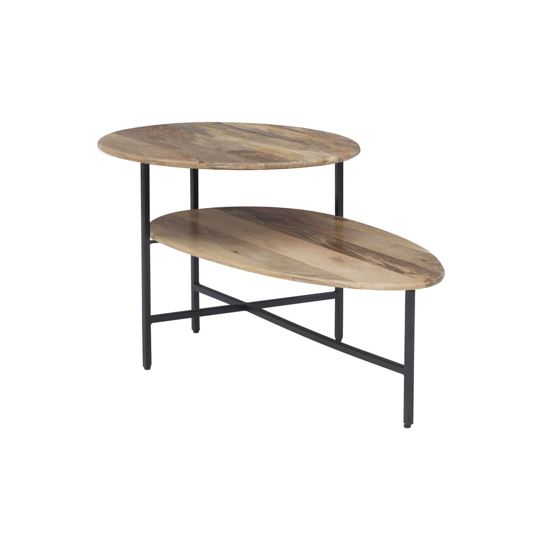 Tavin Mango Wood/Iron Two Tiered Coffee Table Image 3