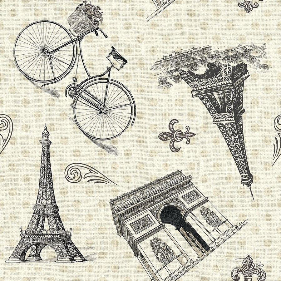 Paris Farmhouse Pattern IA Poster Print by Pela Studio Pela Studio-VARPDX50005 Image 1