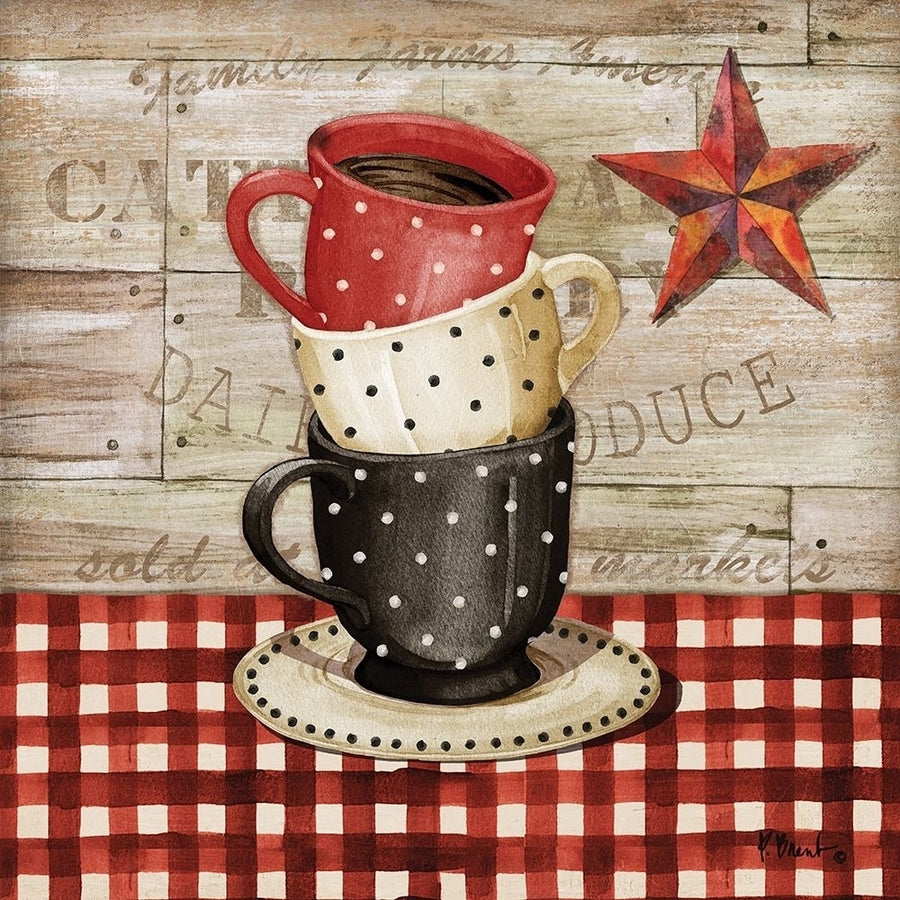 Farmhouse Coffee Cups II Poster Print by Paul Brent-VARPDXBNT1348 Image 1