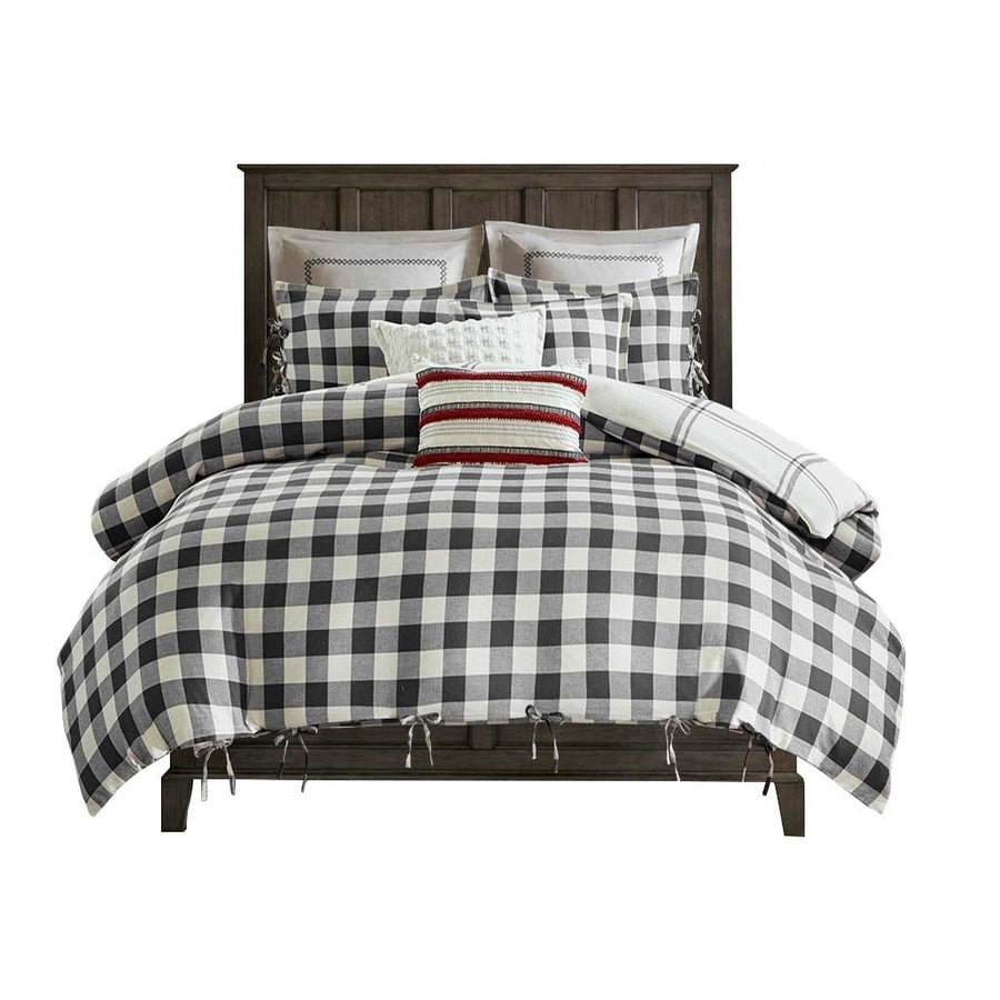 Gracie Mills Marianne 9-Piece Reversible Plaid Buffalo Checkered Cotton Comforter Set - GRACE-10936 Image 1