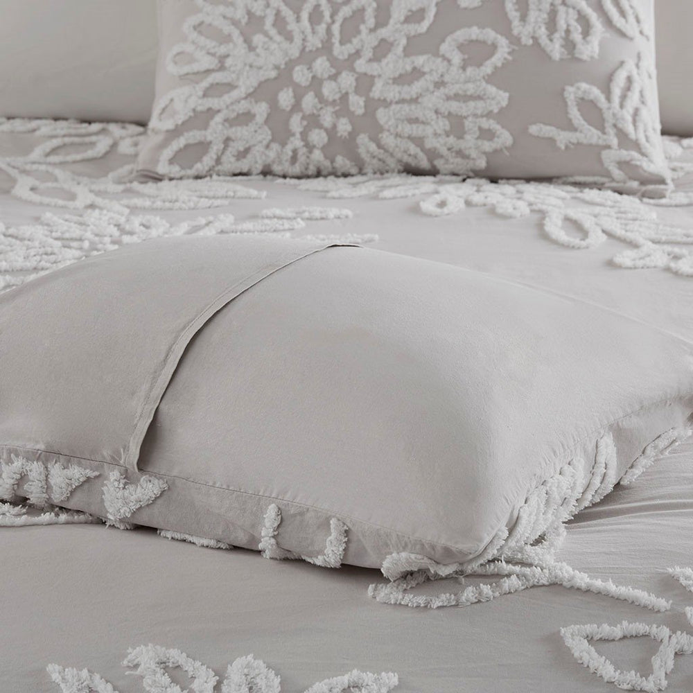 Gracie Mills Anita 3-Piece Farmhouse Tufted Cotton Chenille Floral Comforter Set - GRACE-12641 Image 2