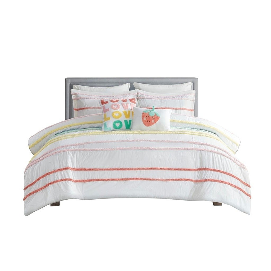 Gracie Mills Tanwen Chenille Trimmed Cotton Kids Comforter Set - GRACE-14037 Image 1
