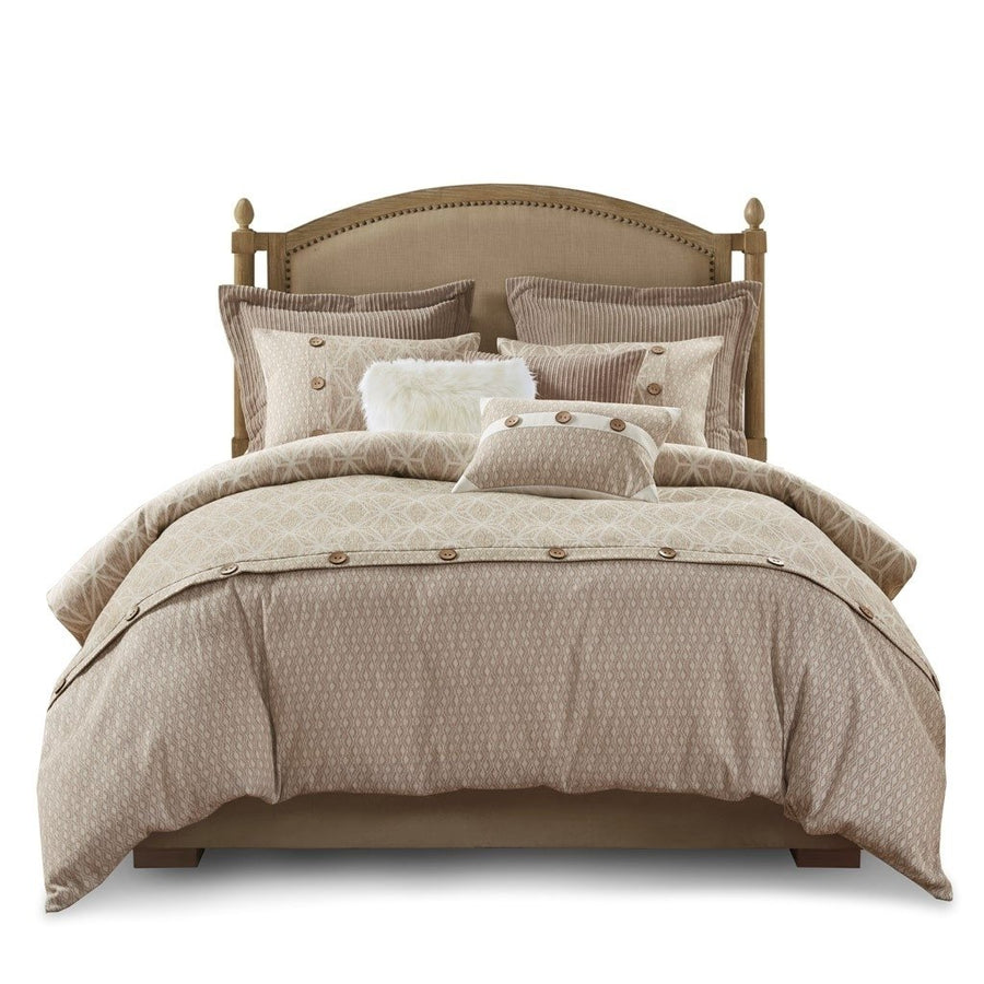 Gracie Mills Ruthie Luxurious 8-Piece Geometric Jacquard Comforter Set - GRACE-14382 Image 1