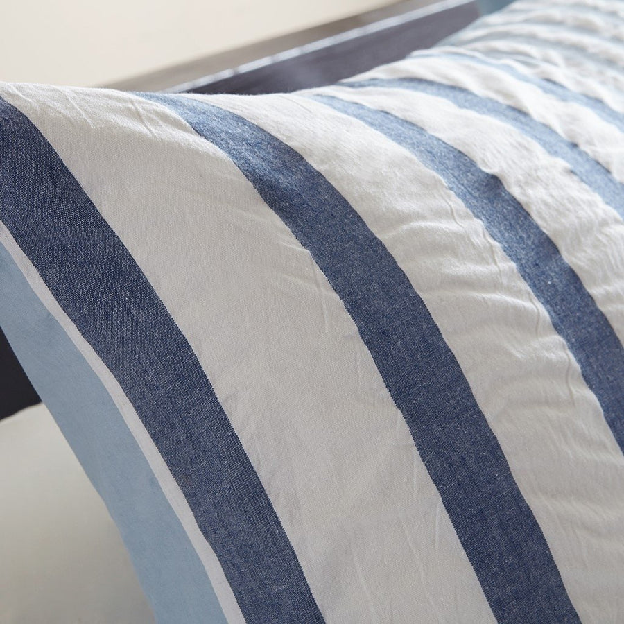 Gracie Mills Santiago Seersucker Striped Cotton Comforter Set - GRACE-5232 Image 1