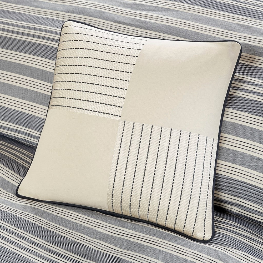 Gracie Mills Nolan Jacquard Stripe Comforter Set - GRACE-9113 Image 2