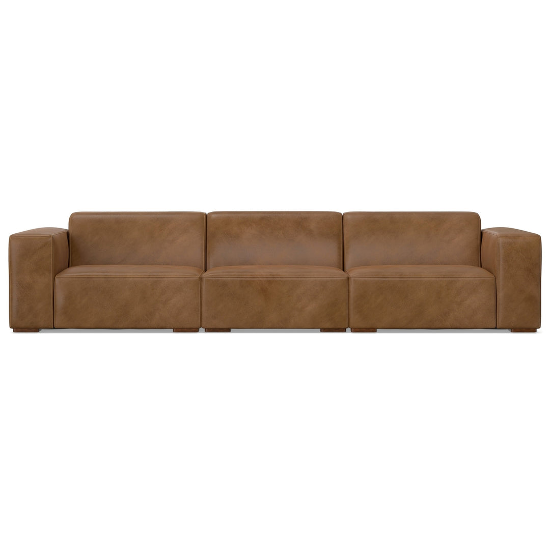 Rex 3 Seater Sofa in Genuine Leather Image 1