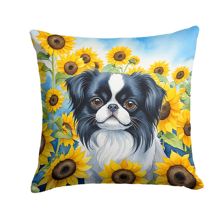 Yorkshire Terrier in Sunflowers Throw Pillow Image 9