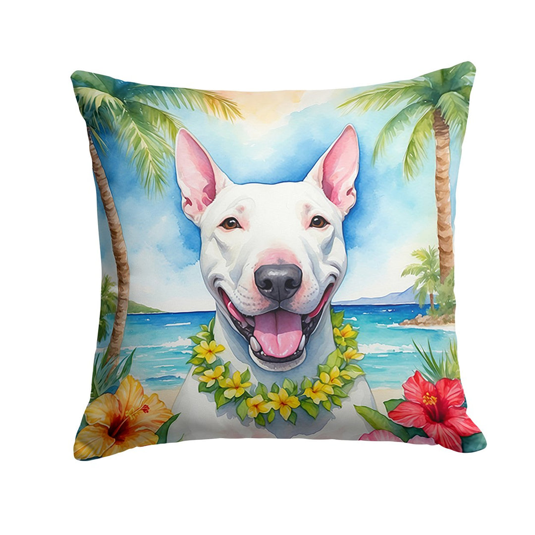 Yorkshire Terrier Luau Throw Pillow Image 1