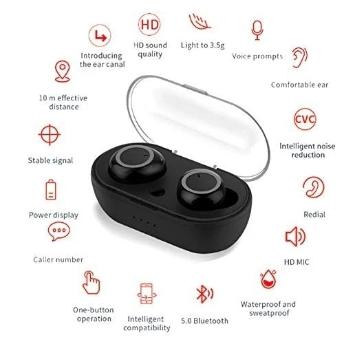 Marquee Tech True Wireless IPX Waterproof Earbuds with Charging Box Image 6