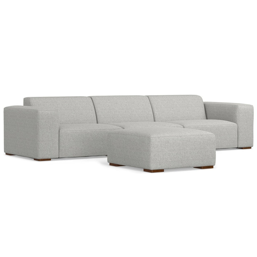 Rex 3 Seater Sofa and Ottoman in Performance Fabric Image 1