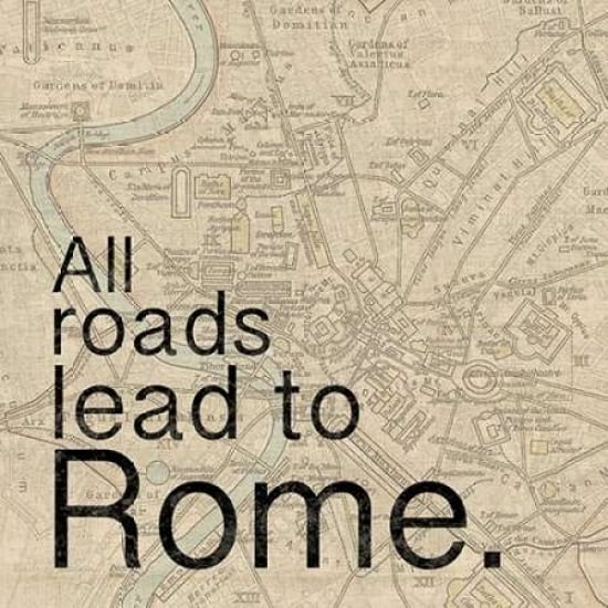 Map Rome Poster Print by Lauren Gibbons-VARPDXGLSQ064E Image 1