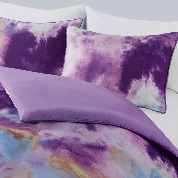 Gracie Mills Orion Dreamscape Watercolor Tie Dye Comforter Set with Cozy Throw Pillow - GRACE-14069 Image 3