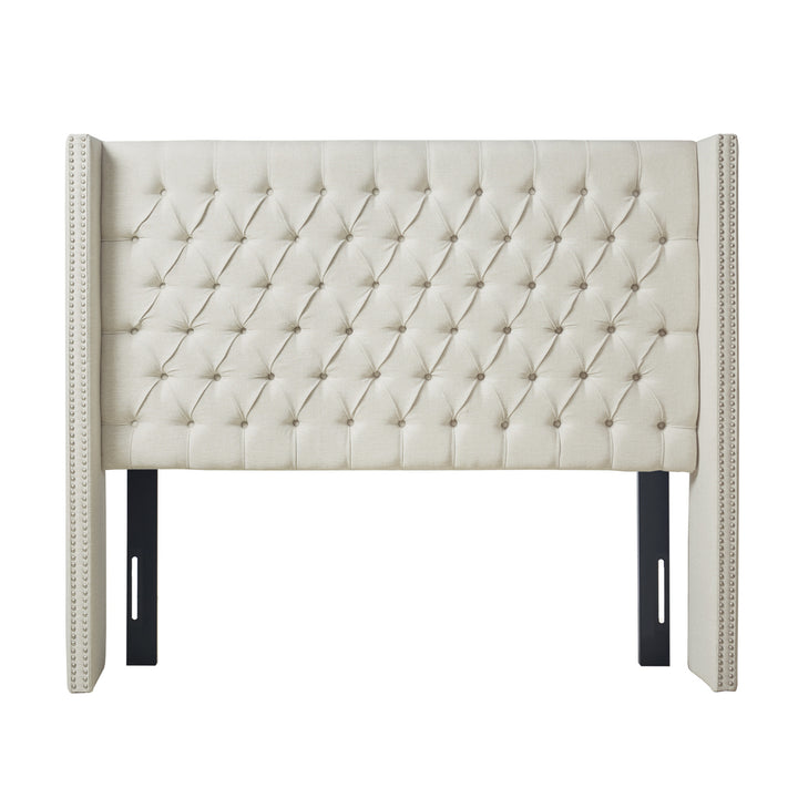 Gracie Mills Hendrix Winged Button Tufted Upholstered Headboard - GRACE-8466 Image 4