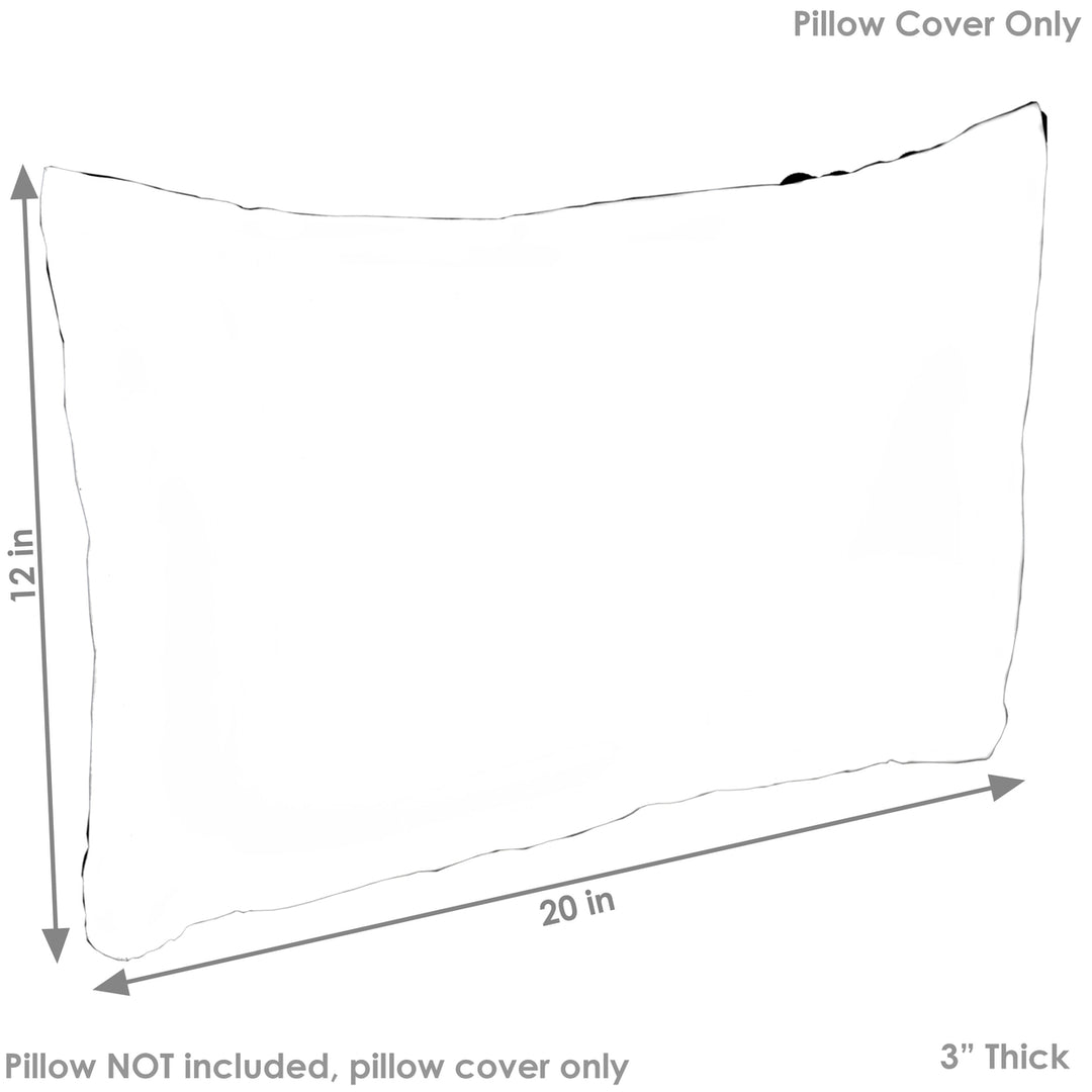 Sunnydaze Lumbar Throw Pillow Cover - 20 in - Navy - Set of 2 Image 3