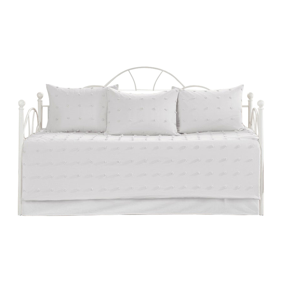 Gracie Mills Mikel Elegance Defined Cotton Jacquard Comforter Set with Euro Shams and Throw Pillows - GRACE-11170 Image 1