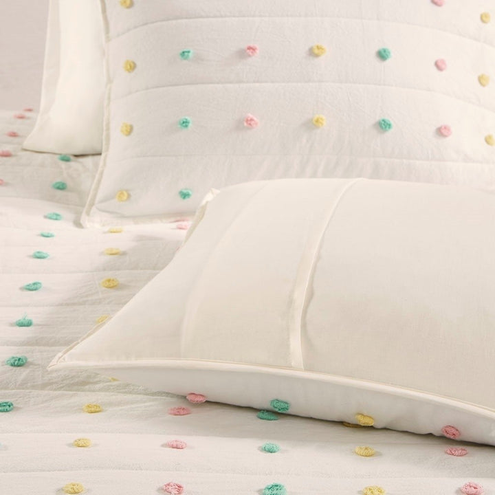 Gracie Mills Caius Pom Pom Cotton Jacquard Quilt Set with Throw Pillows - GRACE-11259 Image 4