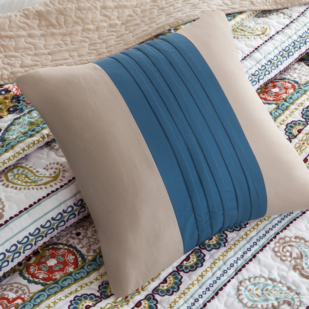Gracie Mills Eranthe Colorful Paisley Reversible Quilt Set with Decorative Pillows - GRACE-12013 Image 2