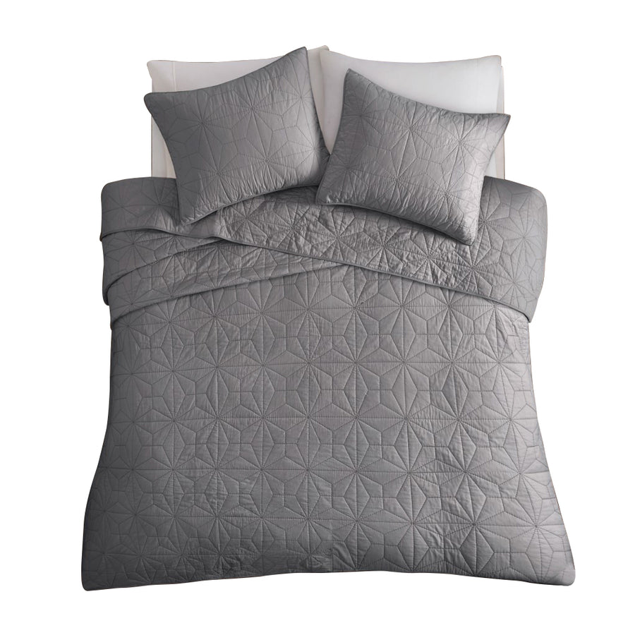 Gracie Mills Nymeria Classic Comfort 3-Piece Cotton Quilt Set - GRACE-12039 Image 1