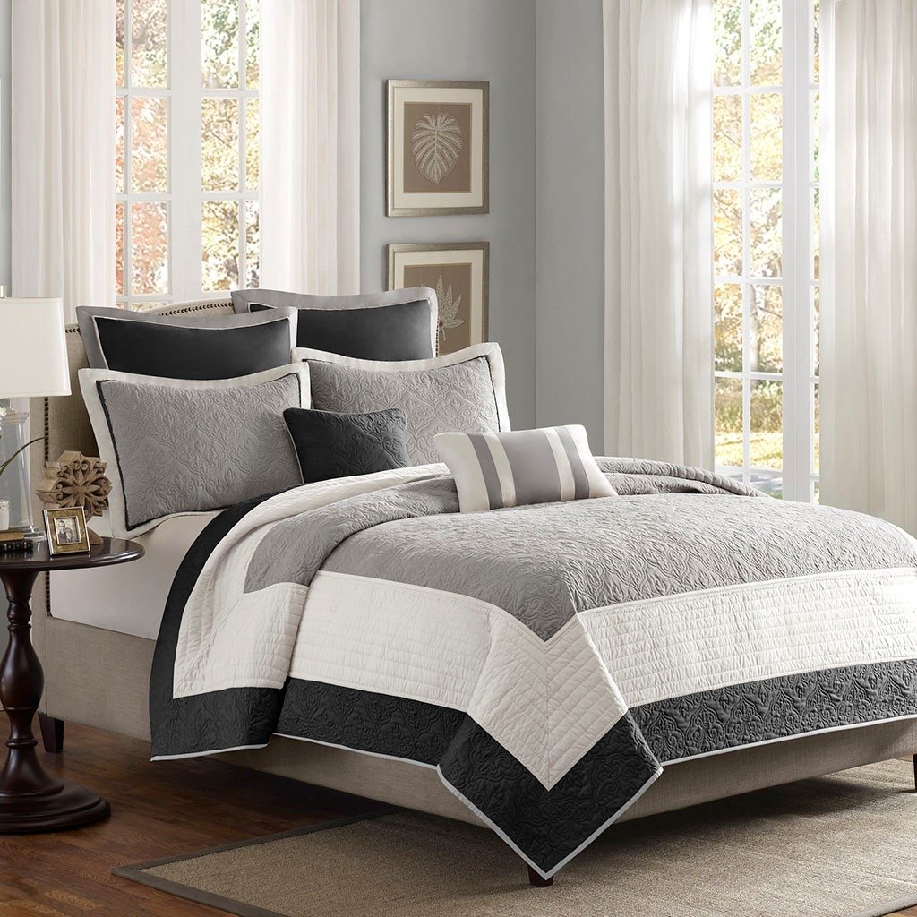 Gracie Mills Colby 7-Piece Quilt Set with Euro Shams and Cozy Throw Pillows - GRACE-3301 Image 4