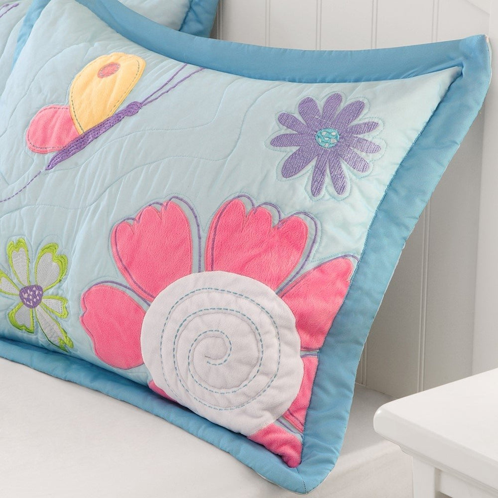 Gracie Mills Alara Springtime Reversible Quilt Set with Throw Pillow - GRACE-5961 Image 2