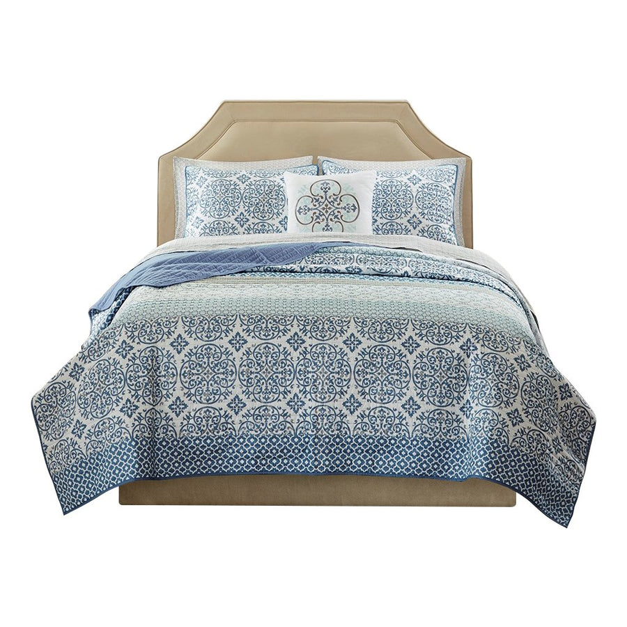 Gracie Mills Earle Reversible 6-Piece Quilt and Cotton Sheet Set - GRACE-9073 Image 1