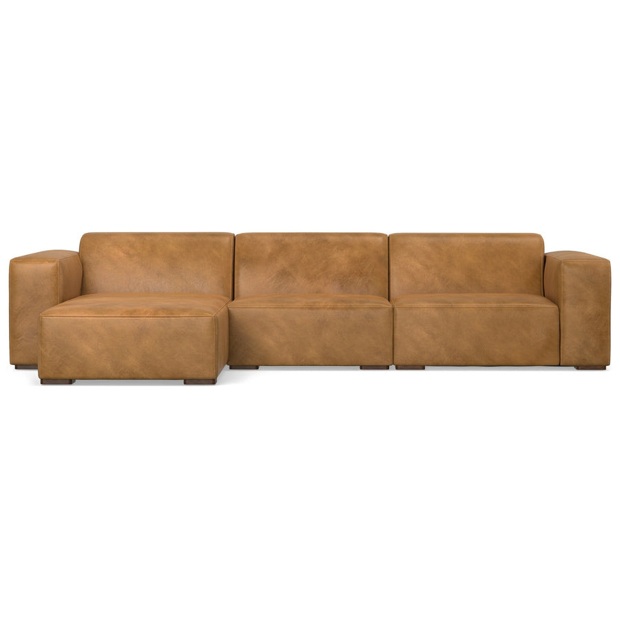Rex 2 Seater Sofa and Left Chaise in Genuine Leather Image 1