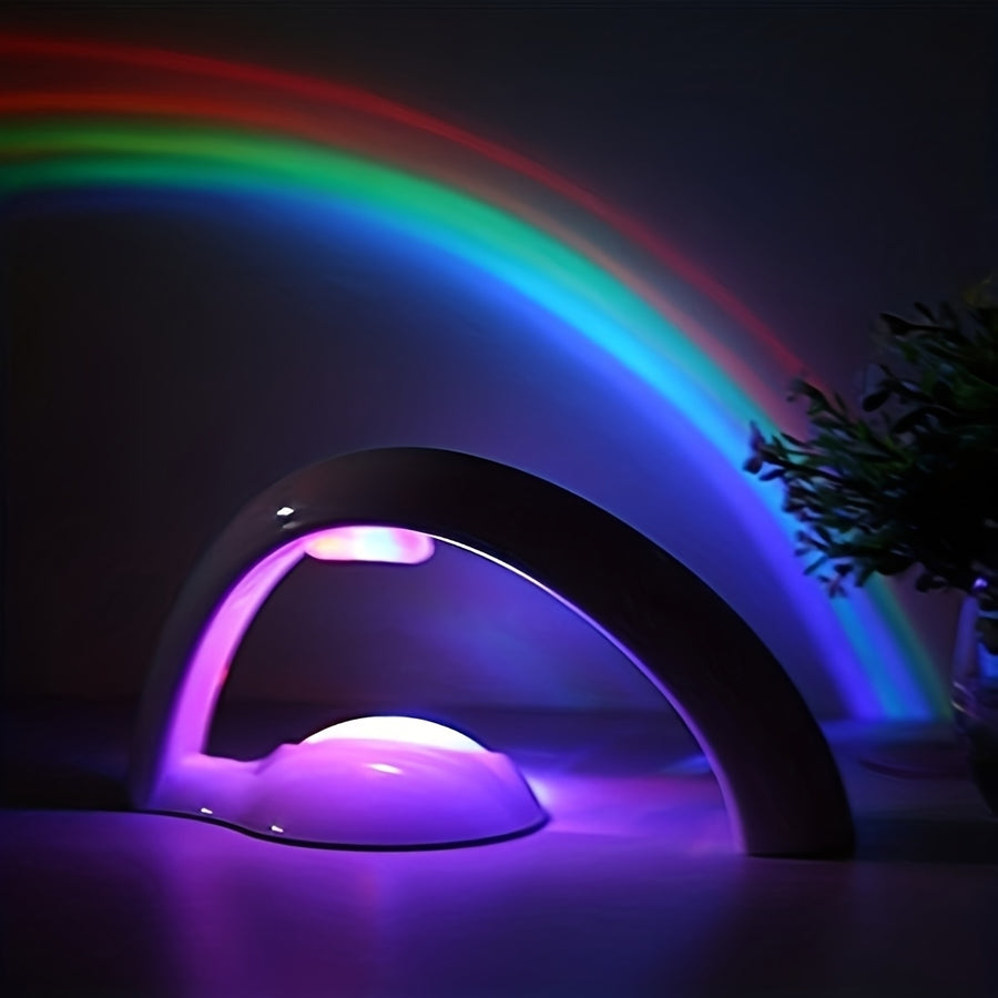 Rainbow Projector Light Colorful Led Night Projection Light 2 Modes Lighting Image 1