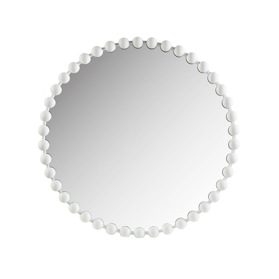 Gracie Mills Carolina Metal Beaded Round Wall Mirror - GRACE-8754 Image 1