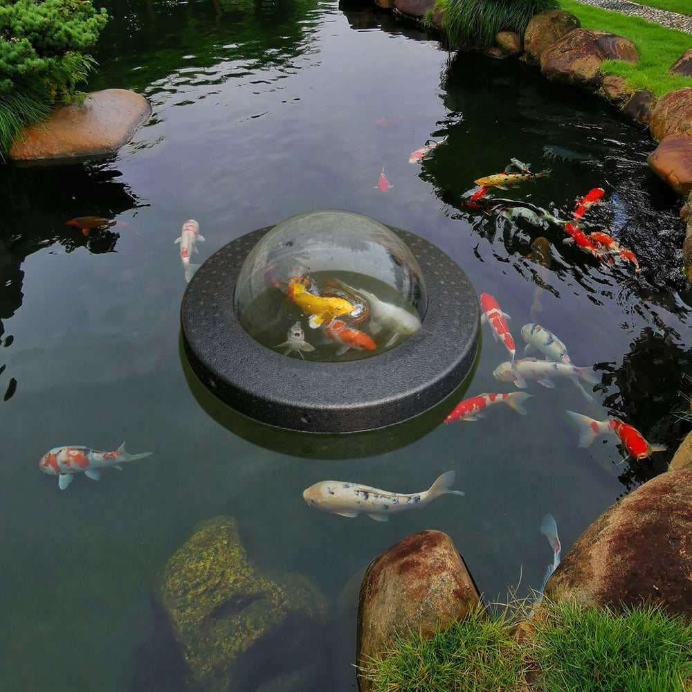 Floating Plastic Pond Fish Dome Ball for Fish to Swim Above the Surface of the Pond, Easy Assembly Image 2