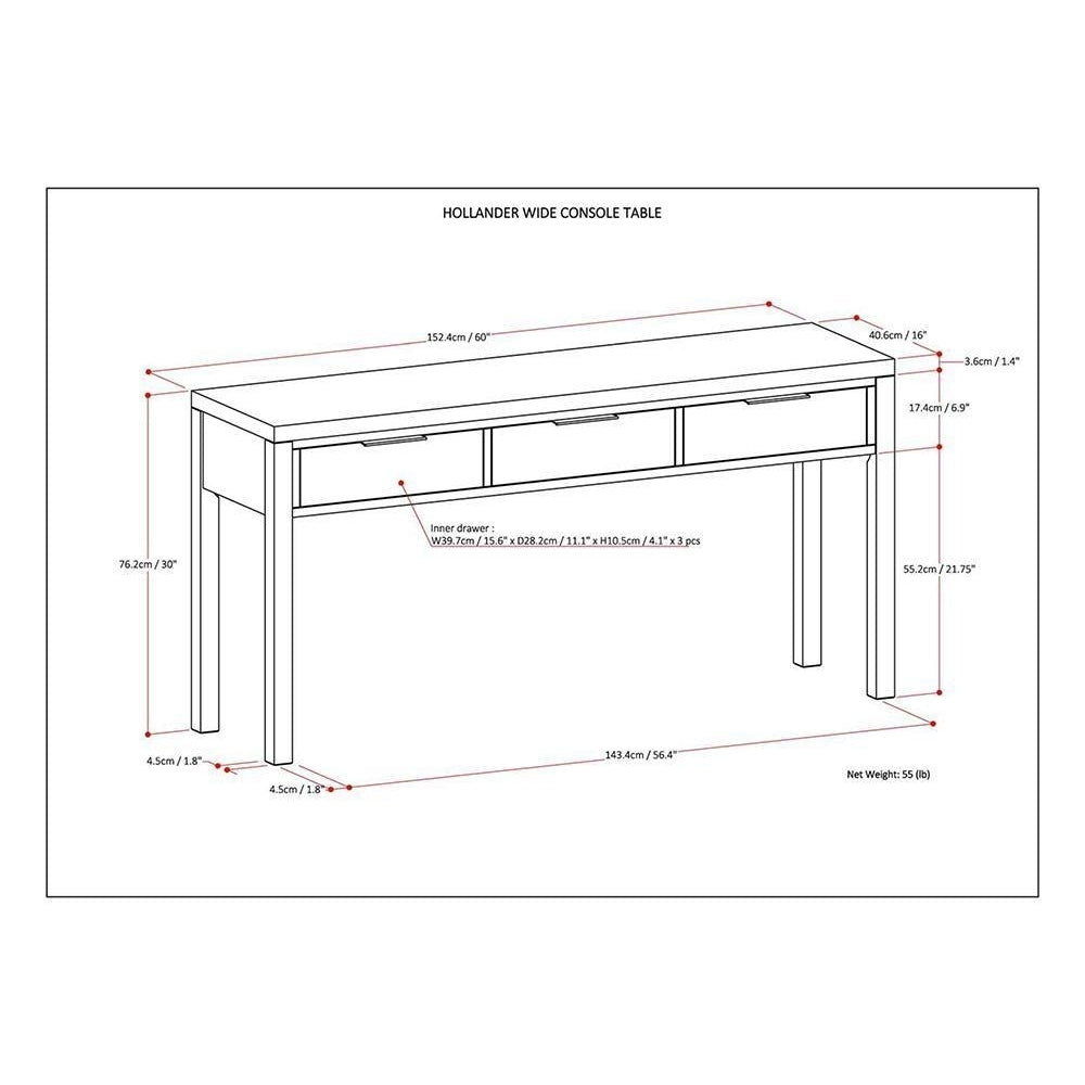 Hollander Wide Console Table Image 11