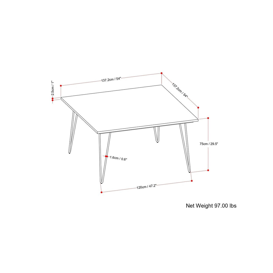 Hunter 54 inch Square Dining Table in Mango Image 9
