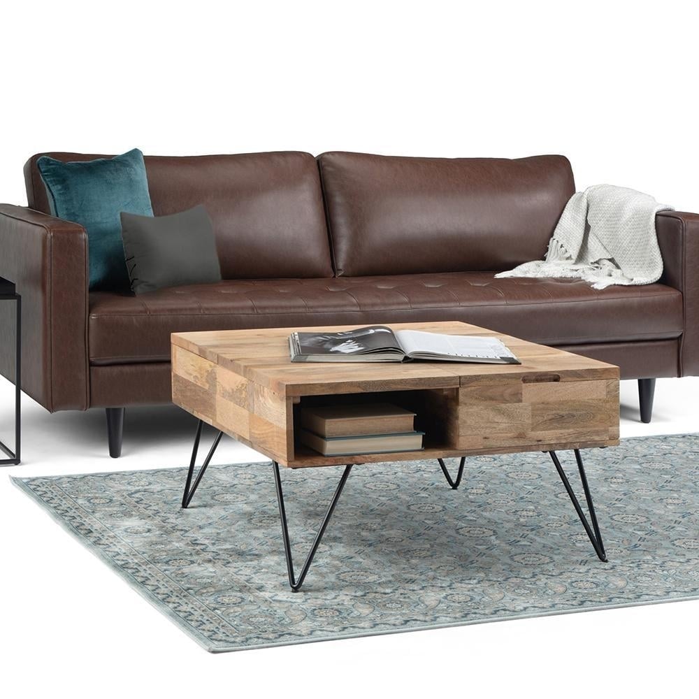 Hunter Lift Top Square Coffee Table in Mango Image 2