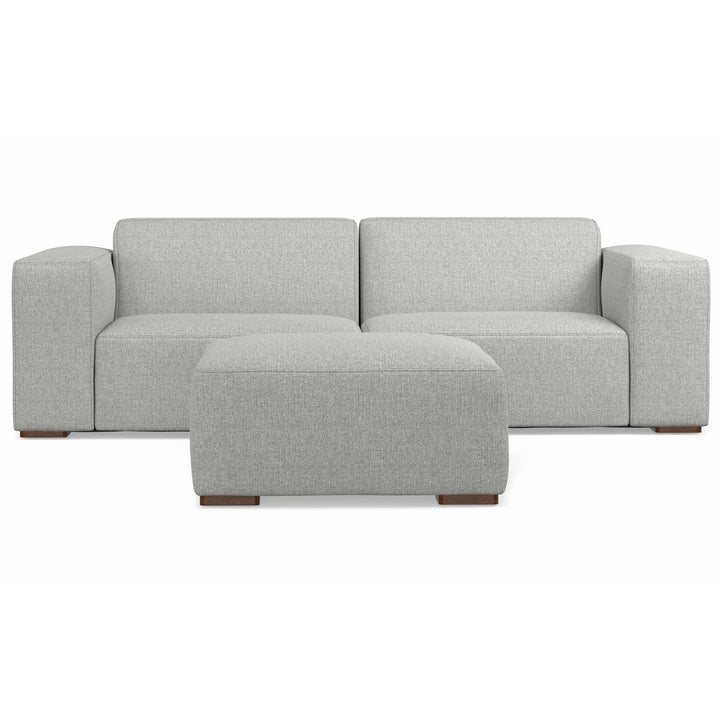 Rex 2 Seater Sofa and Ottoman in Performance Fabric Image 3