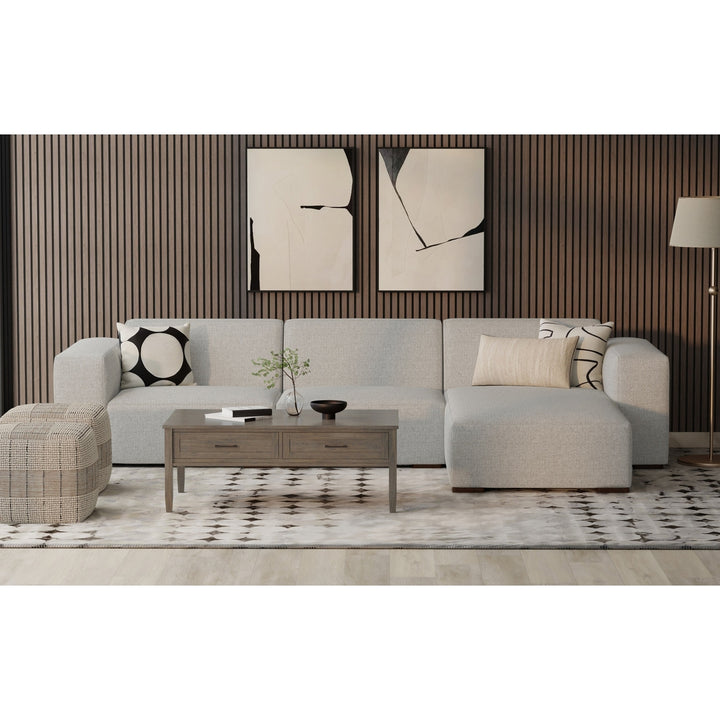 Rex 2 Seater Sofa and Right Chaise in Performance Fabric Image 2