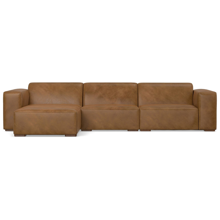 Rex 2 Seater Sofa and Left Chaise in Genuine Leather Image 2