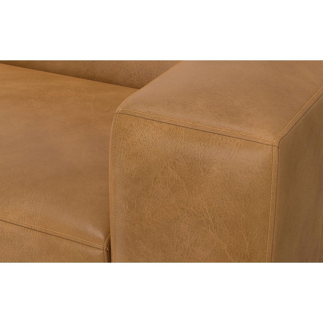 Rex 2 Seater Sofa and Left Chaise in Genuine Leather Image 5