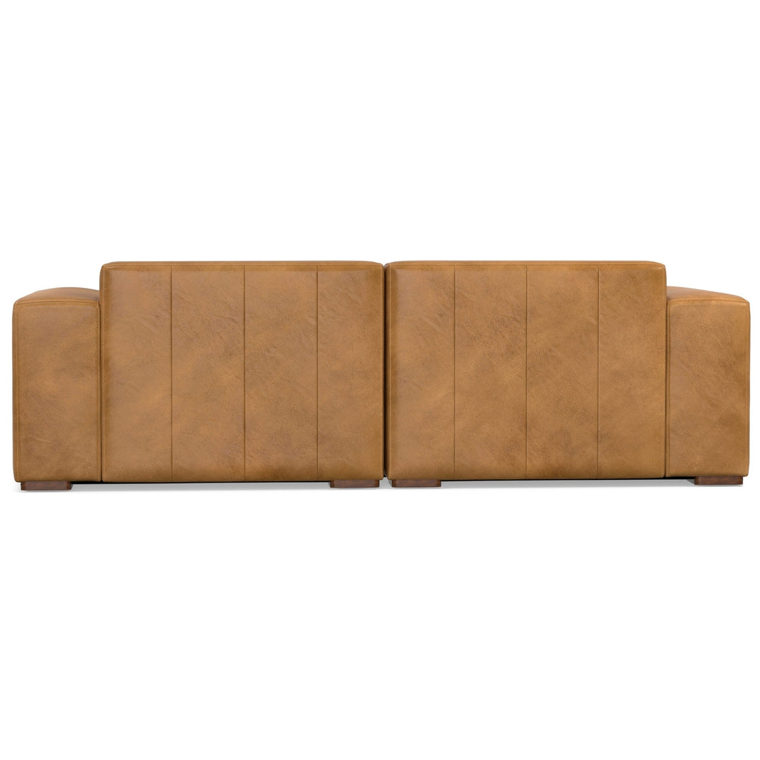 Rex 2 Seater Sofa and Ottoman in Genuine Leather Image 7