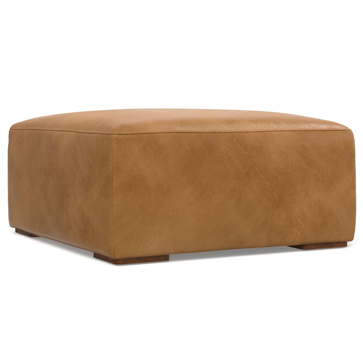 Rex 2 Seater Sofa and Ottoman in Genuine Leather Image 10