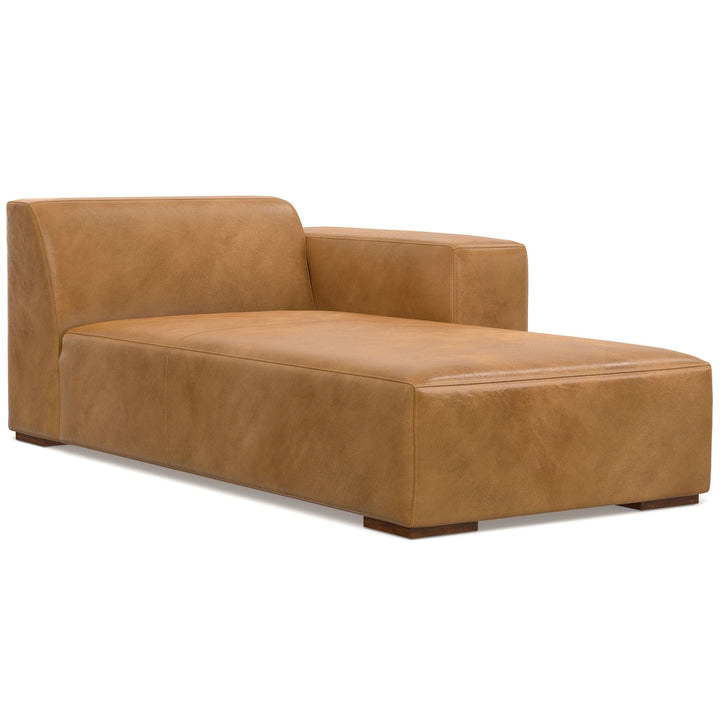 Rex 2 Seater Sofa and Right Chaise in Genuine Leather Image 11