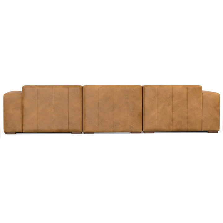 Rex 3 Seater Sofa and Ottoman in Genuine Leather Image 7
