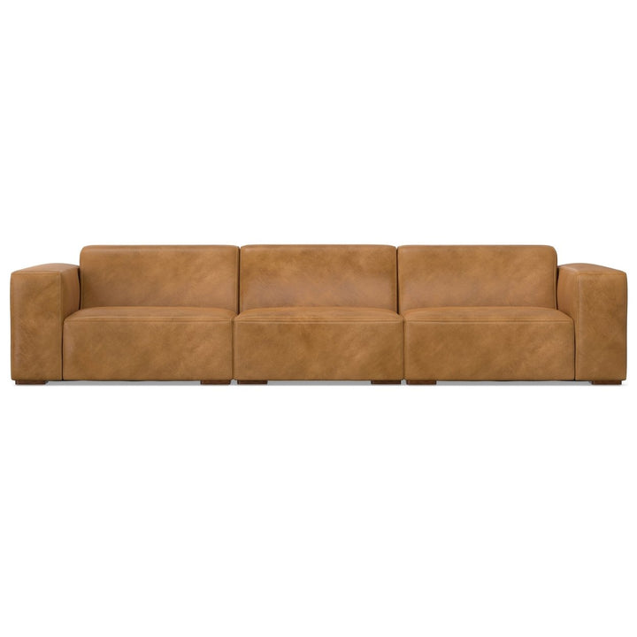 Rex 3 Seater Sofa in Genuine Leather Image 2