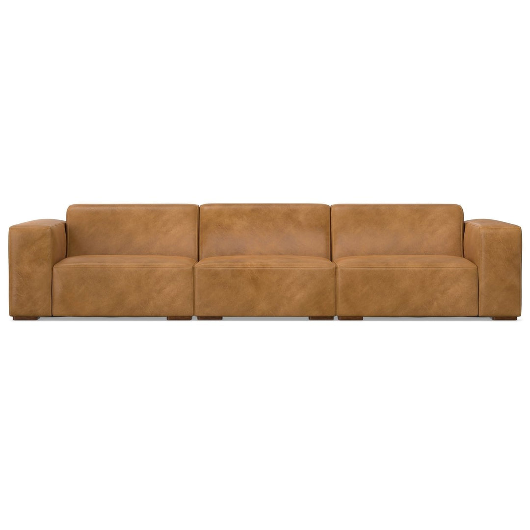 Rex 3 Seater Sofa in Genuine Leather Image 1